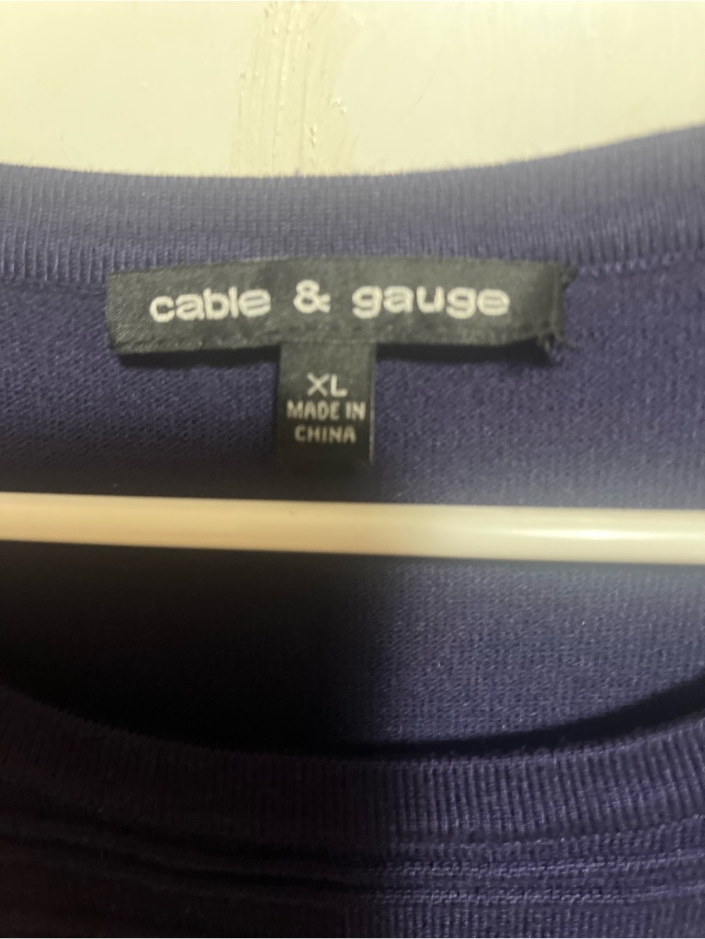 Cable & Gauge Deep Blue Crewneck Sweater